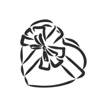 gift box vector sketch