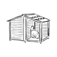 doghouse vector sketch