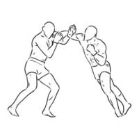 peleas sin reglas boceto vectorial vector