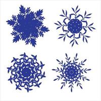 snowflake rosette vector sketch