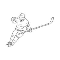 hockey player vector sketch