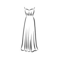 vestido de dibujo vectorial vector