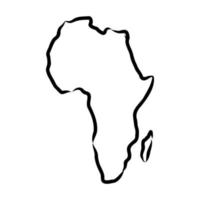 bosquejo del vector del mapa de África