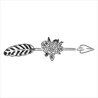 boho arrow vector sketch