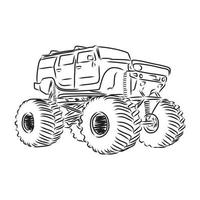 monster truck vector sketch