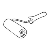 paint roller vector sketch