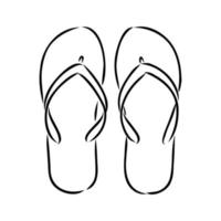 dibujo vectorial de chanclas vector