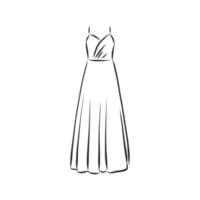 vestido de dibujo vectorial vector