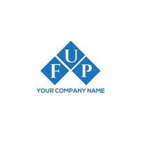 FUP letter logo design on white background. FUP creative initials letter logo concept. FUP letter design. vector