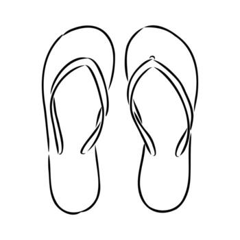 flip-flops vector sketch