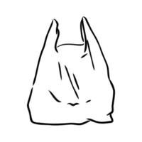 plastic bag vector sketch