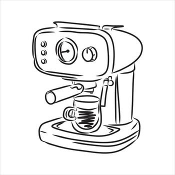 coffee maker vector sketch