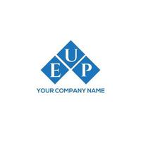 EUP creative initials letter logo concept. EUP letter design.EUP letter logo design on white background. EUP creative initials letter logo concept. EUP letter design. vector