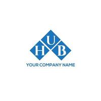 HUB letter logo design on white background. HUB creative initials letter logo concept. HUB letter design. vector