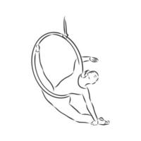 acrobatics vector sketch