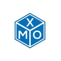 diseño de logotipo de letra xmo sobre fondo blanco. concepto de logotipo de letra de iniciales creativas xmo. diseño de letras xmo. vector