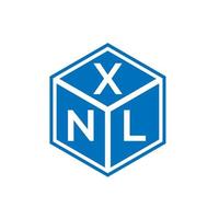 diseño de logotipo de letra xnl sobre fondo blanco. concepto de logotipo de letra de iniciales creativas xnl. diseño de letras xnl. vector