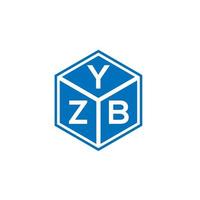YZB letter logo design on white background. YZB creative initials letter logo concept. YZB letter design. vector