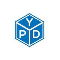 YPD letter logo design on white background. YPD creative initials letter logo concept. YPD letter design. vector