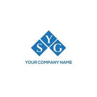 SYG letter logo design on white background. SYG creative initials letter logo concept. SYG letter design. vector