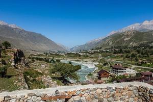 The village Upper Balkaria in the Caucasus mountains in Kabardino-Balkaria, Russia photo