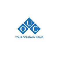 OUC letter logo design on white background. OUC creative initials letter logo concept. OUC letter design. vector