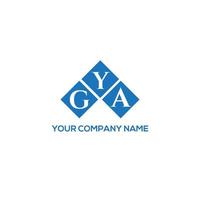 GYA letter logo design on white background. GYA creative initials letter logo concept. GYA letter design. vector