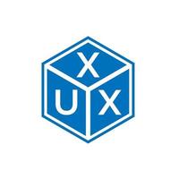 diseño del logotipo de la letra xux sobre fondo blanco. concepto de logotipo de letra de iniciales creativas xux. diseño de letras xux. vector