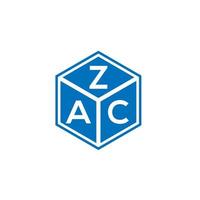 diseño de logotipo de letra zac sobre fondo blanco. concepto de logotipo de letra inicial creativa de zac. diseño de letras zac. vector