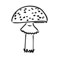 fly agaric vector sketch