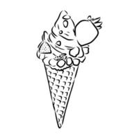 ice cream vector sketch
