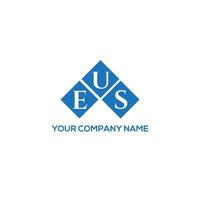 diseño del logotipo de la letra eus sobre fondo blanco. concepto del logotipo de la letra de las iniciales creativas eus. diseño de letras eus. vector