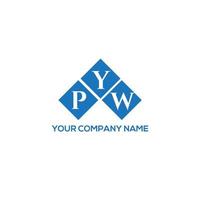 diseño de logotipo de letra pyw sobre fondo blanco. concepto de logotipo de letra de iniciales creativas de pyw. diseño de letras pyw. vector