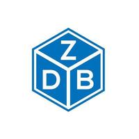 diseño de logotipo de letra zdb sobre fondo blanco. Concepto de logotipo de letra de iniciales creativas zdb. diseño de letras zdb. vector