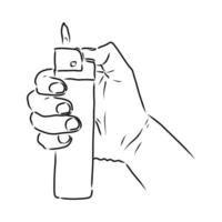 lighter vector sketch