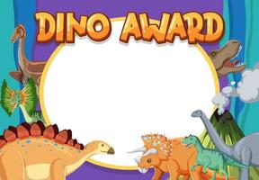 Banner template with dinosaur theme vector