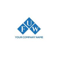 FUW letter logo design on white background. FUW creative initials letter logo concept. FUW letter design. vector