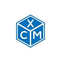 XCM letter logo design on white background. XCM creative initials letter logo concept. XCM letter design. vector