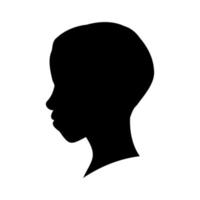 child profile vector sketch