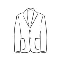 bosquejo del vector de la chaqueta del traje