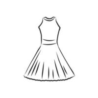 vestido de dibujo vectorial vector