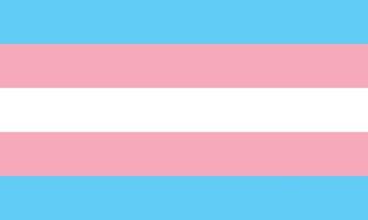 The transgender pride flag - light blue, pink and white pentacolour striped pride flag, symbol of the transgender community. Part of the LGBT series symbols vector