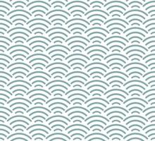 Abstract seamless pattern in eastern asian style. Japanese wave blue ornament on white background. Simple geometric texture for AAPI heritage month. vector