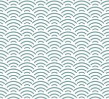 Abstract seamless pattern in eastern asian style. Japanese wave blue ornament on white background. Simple geometric texture for AAPI heritage month. vector