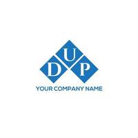 DUP letter logo design on white background. DUP creative initials letter logo concept. DUP letter design. vector