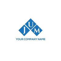 diseño de letras jum. diseño de logotipo de letras jum sobre fondo blanco. concepto creativo del logotipo de la letra de las iniciales de jum. diseño de letra jum. vector