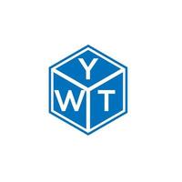 YWT letter logo design on white background. YWT creative initials letter logo concept. YWT letter design. vector