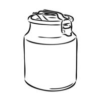 milk can vector sketch