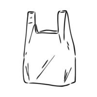 plastic bag vector sketch