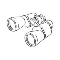 binoculars vector sketch